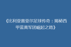 《比利亚雷亚尔足球传奇:揭秘西甲蓝黄军团崛起之路》
