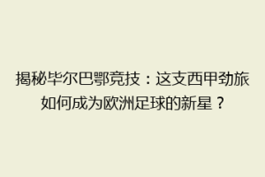 揭秘毕尔巴鄂竞技：这支西甲劲旅如何成为欧洲足球的新星？