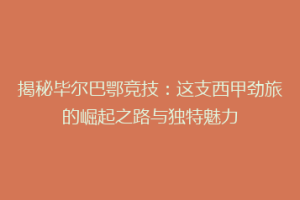 揭秘毕尔巴鄂竞技：这支西甲劲旅的崛起之路与独特魅力
