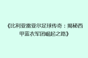 《比利亚雷亚尔足球传奇：揭秘西甲蓝衣军团崛起之路》