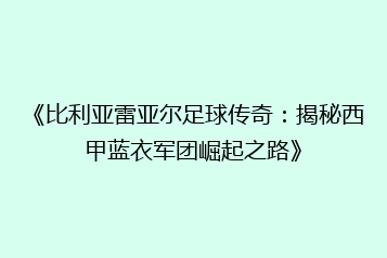 《比利亚雷亚尔足球传奇:揭秘西甲蓝衣军团崛起之路》
