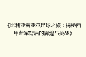 《比利亚雷亚尔足球之旅：揭秘西甲蓝军背后的辉煌与挑战》
