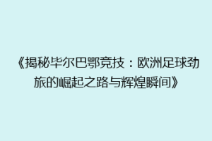 《揭秘毕尔巴鄂竞技：欧洲足球劲旅的崛起之路与辉煌瞬间》