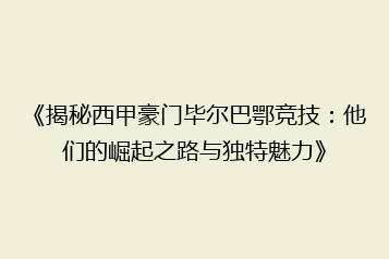 《揭秘西甲豪门毕尔巴鄂竞技：他们的崛起之路与独特魅力》