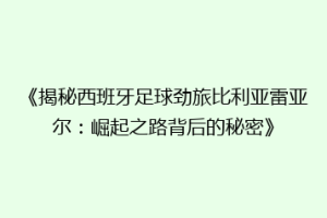 《揭秘西班牙足球劲旅比利亚雷亚尔：崛起之路背后的秘密》